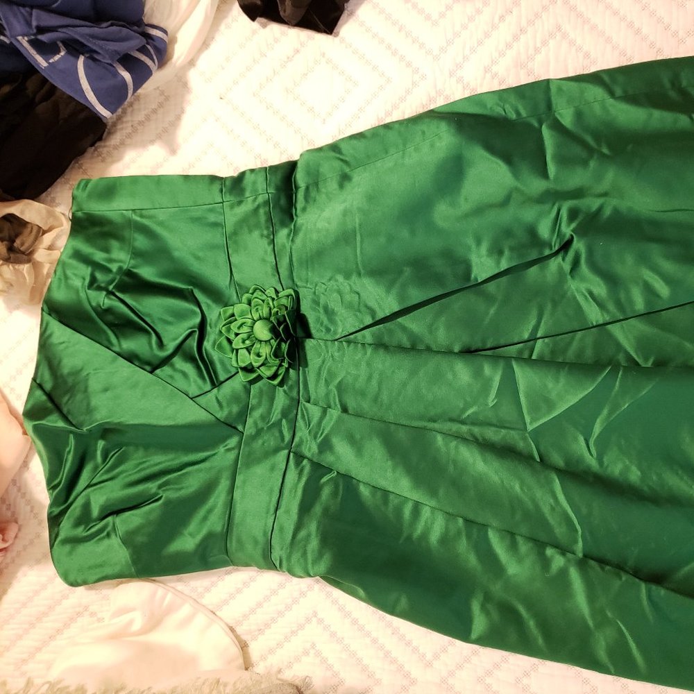 ESCADA Dress Size 42(10)Emerald Green Silk Evening